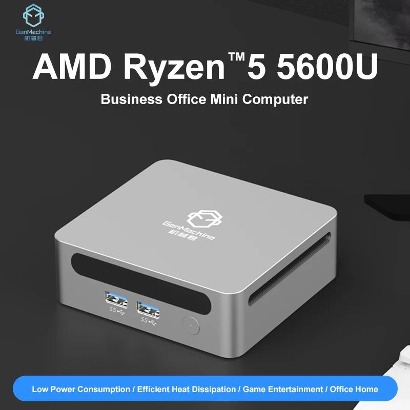 GenMachine AMD Ryzen 5 5600U ̴ PC ӿ PC,  10/11, 3.3GHz, ִ 4.2GHz, 2 * DDR4 ƽ , 64GB RAM, WIFI6, ǰ